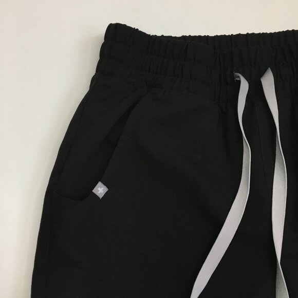 FIGS Petite Black ZAMORA Zip Pocket Pull On Drawstring Waist Jogger Scrubs Pant - Picture 5 of 12